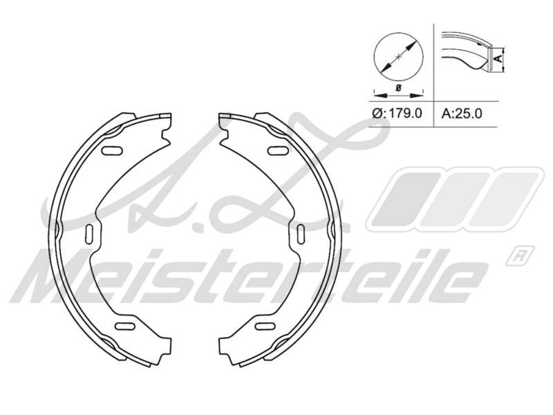 Brake Shoe Set (AZMT-44-026-1258)