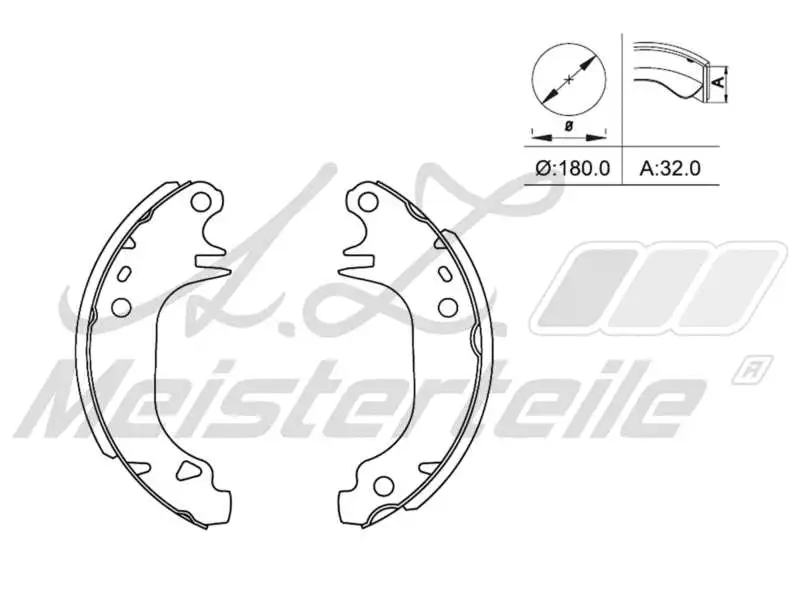 Brake Shoe Set (AZMT-44-026-1215)