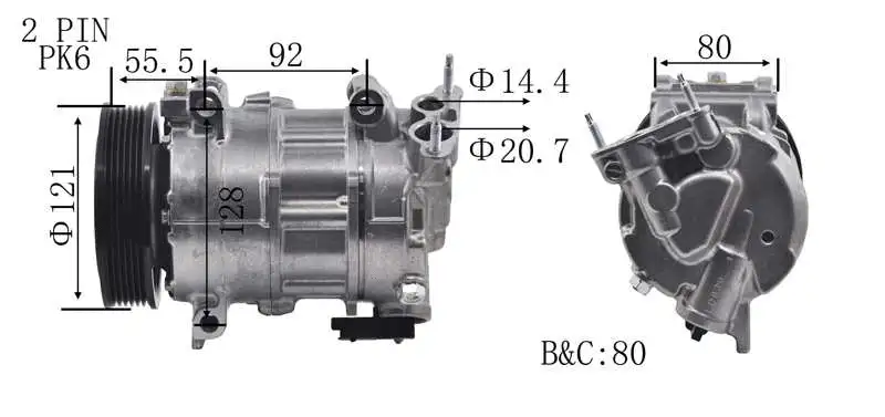 Compressor, air conditioning (AZMT-45-041-1155)