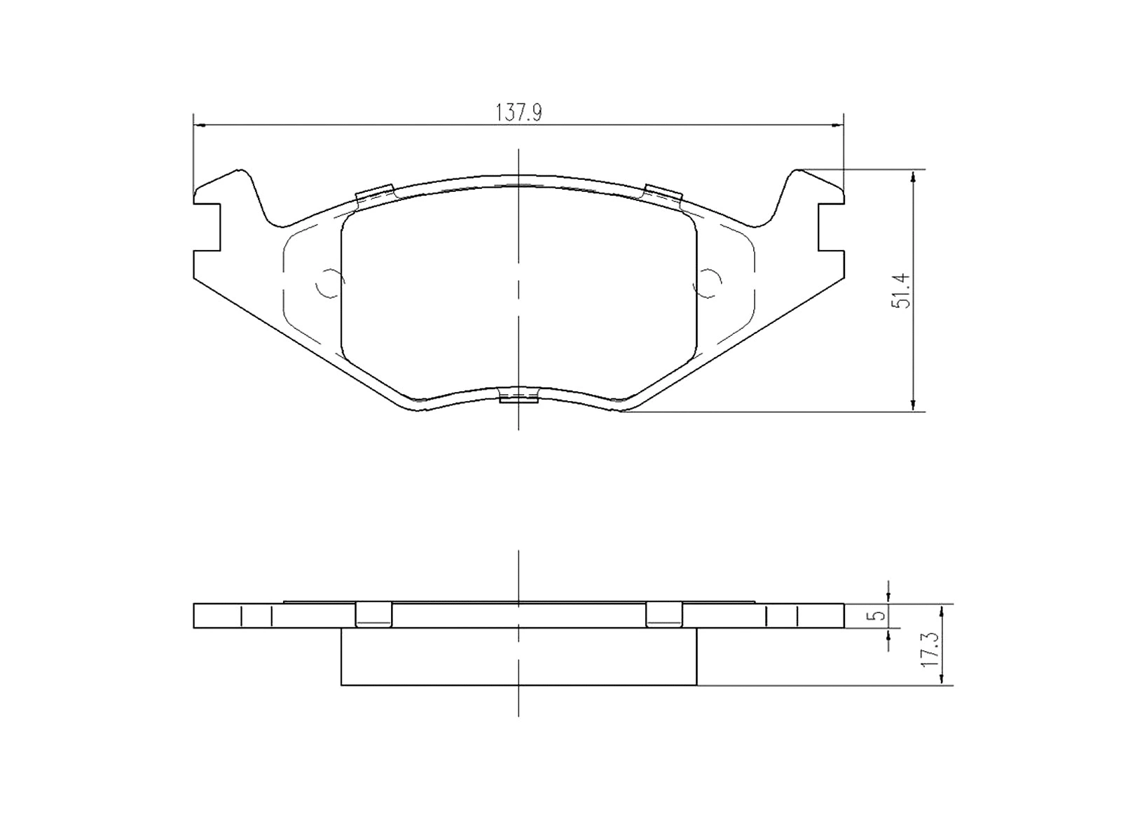Brake Pad Set, disc brake (AZMT-44-022-1285)