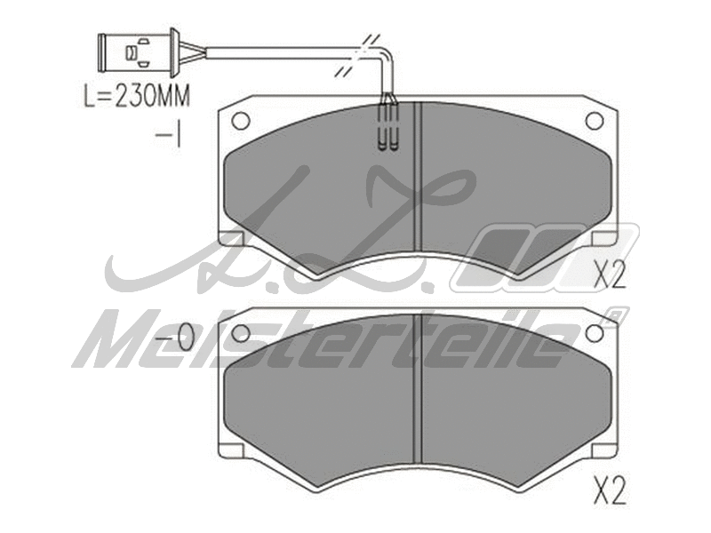 Brake Pad Set, disc brake (AZMT-44-022-1738)