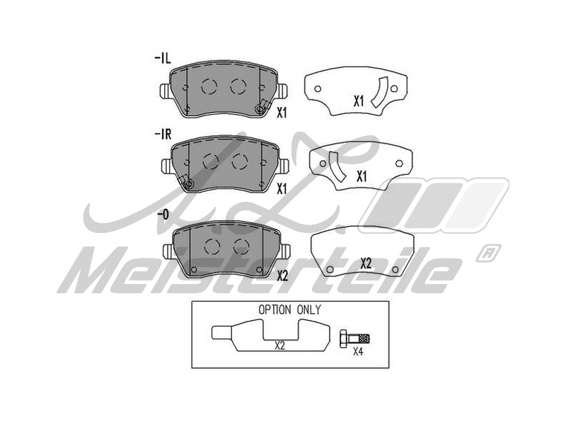 Brake Pad Set, disc brake (AZMT-44-022-2084)