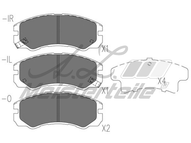 Brake Pad Set, disc brake (AZMT-44-022-2272)