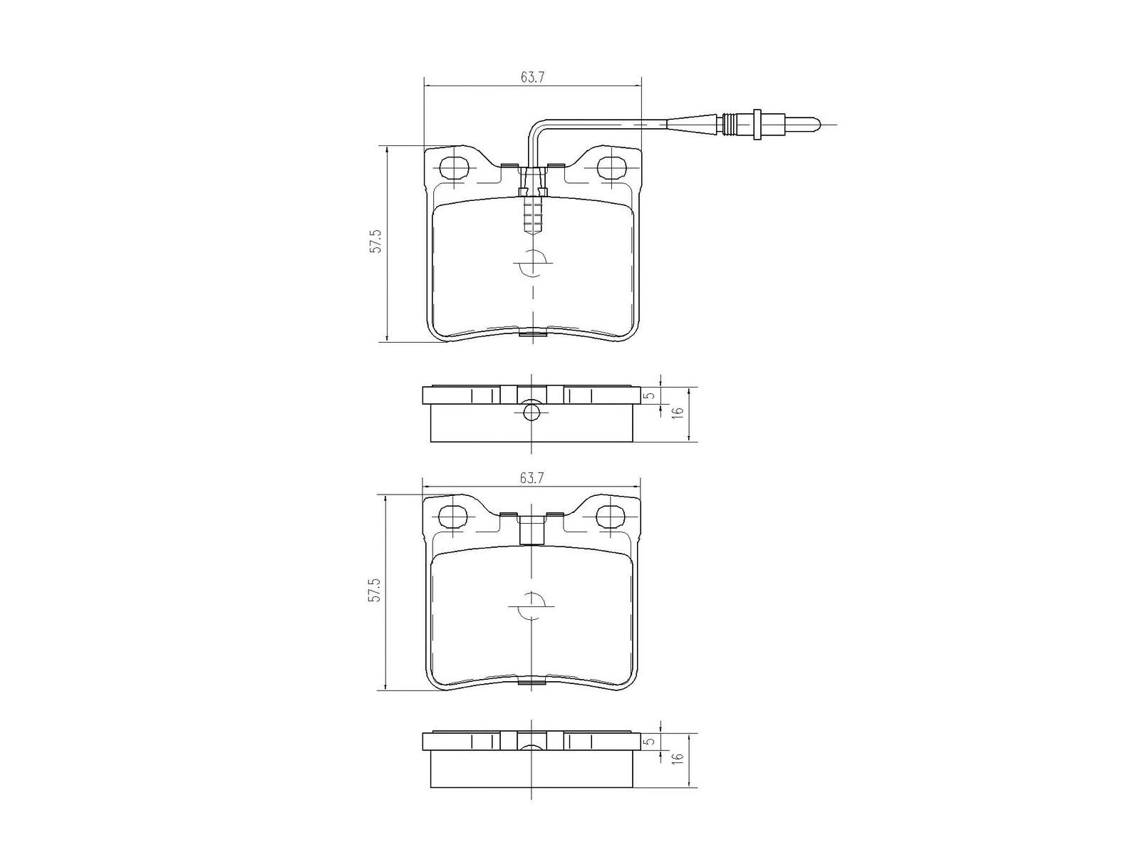 Brake Pad Set, disc brake (AZMT-44-022-1376)
