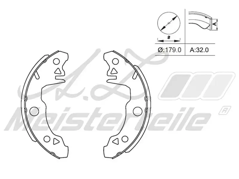 Brake Shoe Set (AZMT-44-026-1363)