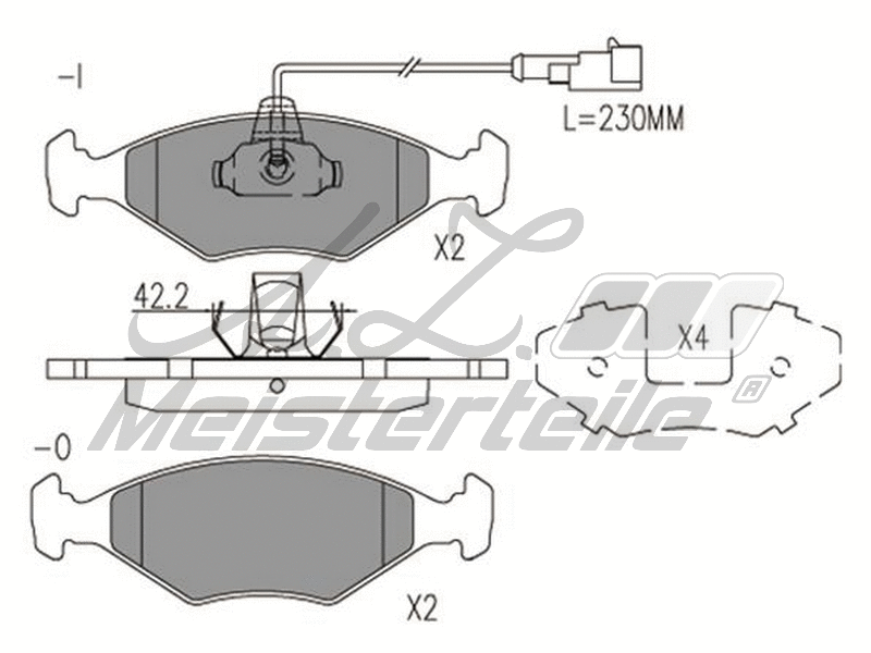 Brake Pad Set, disc brake (AZMT-44-022-1688)