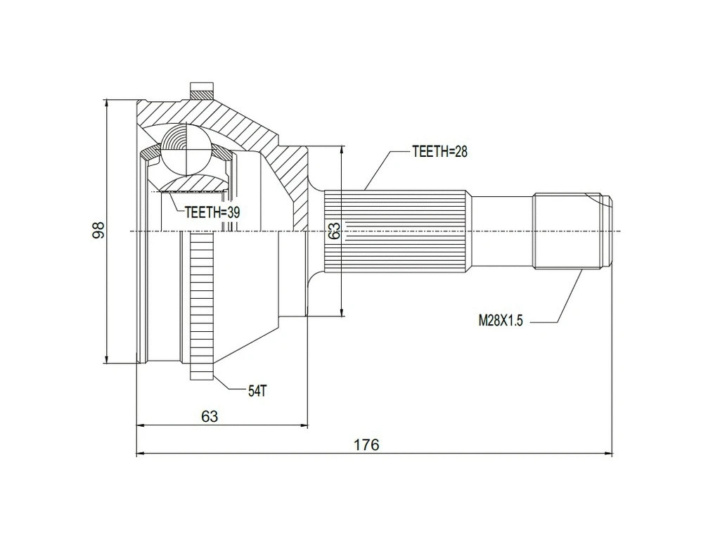 Joint Kit, drive shaft (AZMT-43-030-1031)