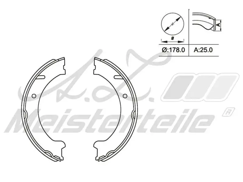 Brake Shoe Set (AZMT-44-026-1444)
