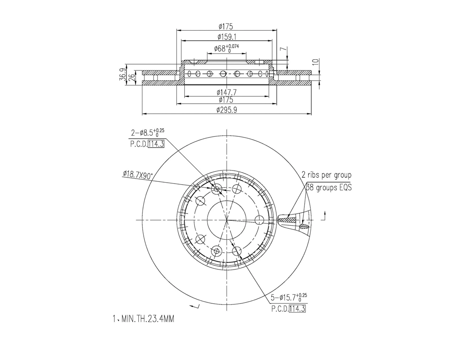 Brake Disc (AZMT-44-024-1372)
