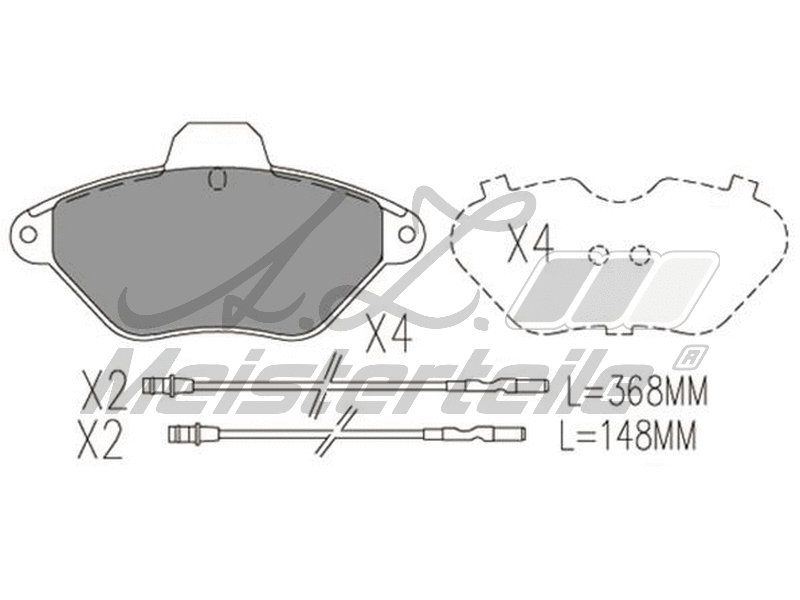 Brake Pad Set, disc brake (AZMT-44-022-1697)