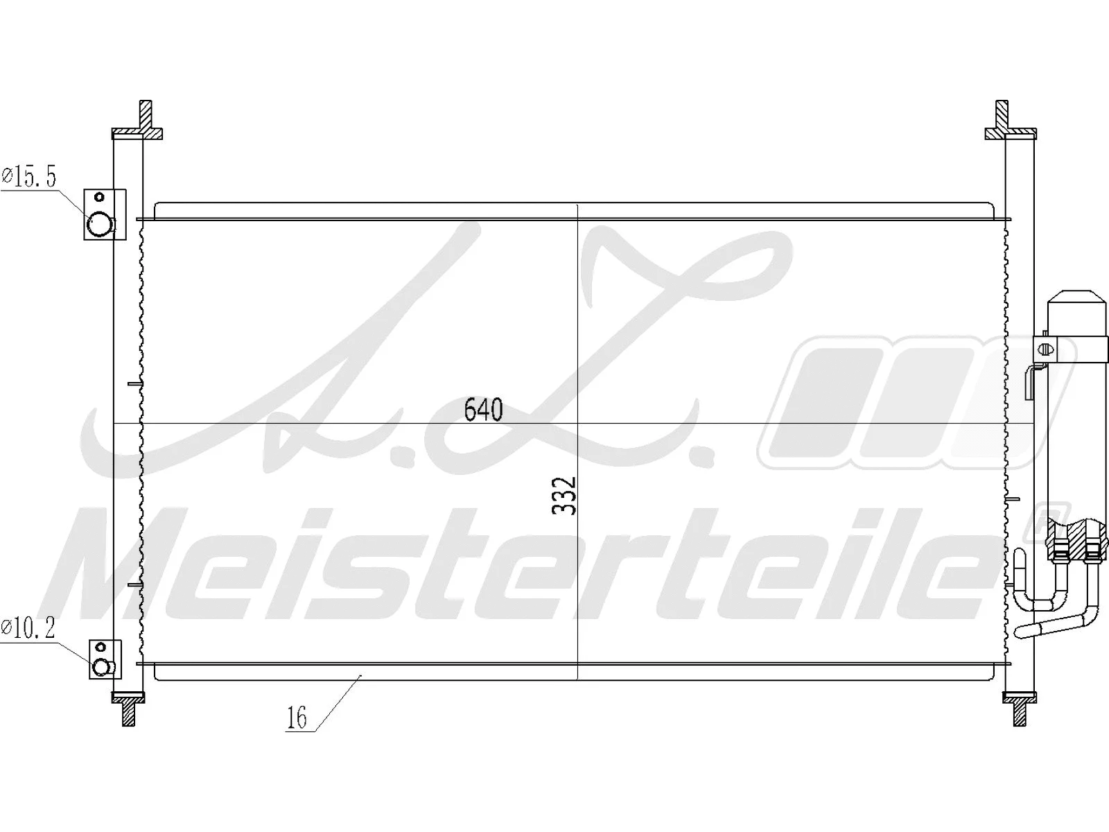 Condenser, air conditioning (AZMT-45-030-1525)