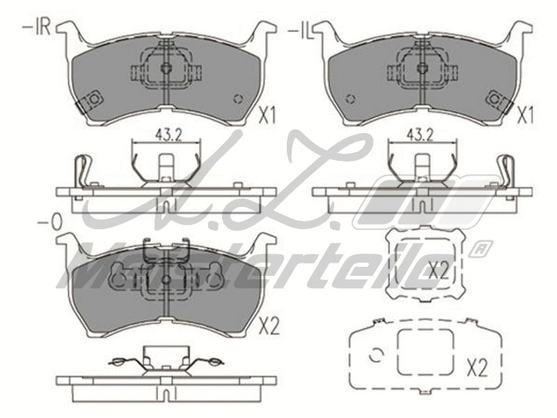 Brake Pad Set, disc brake (AZMT-44-022-1804)