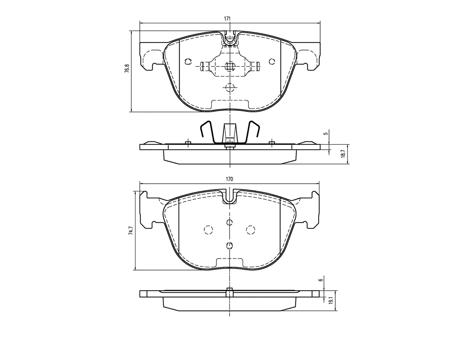 Brake Pad Set, disc brake (AZMT-44-022-1301)