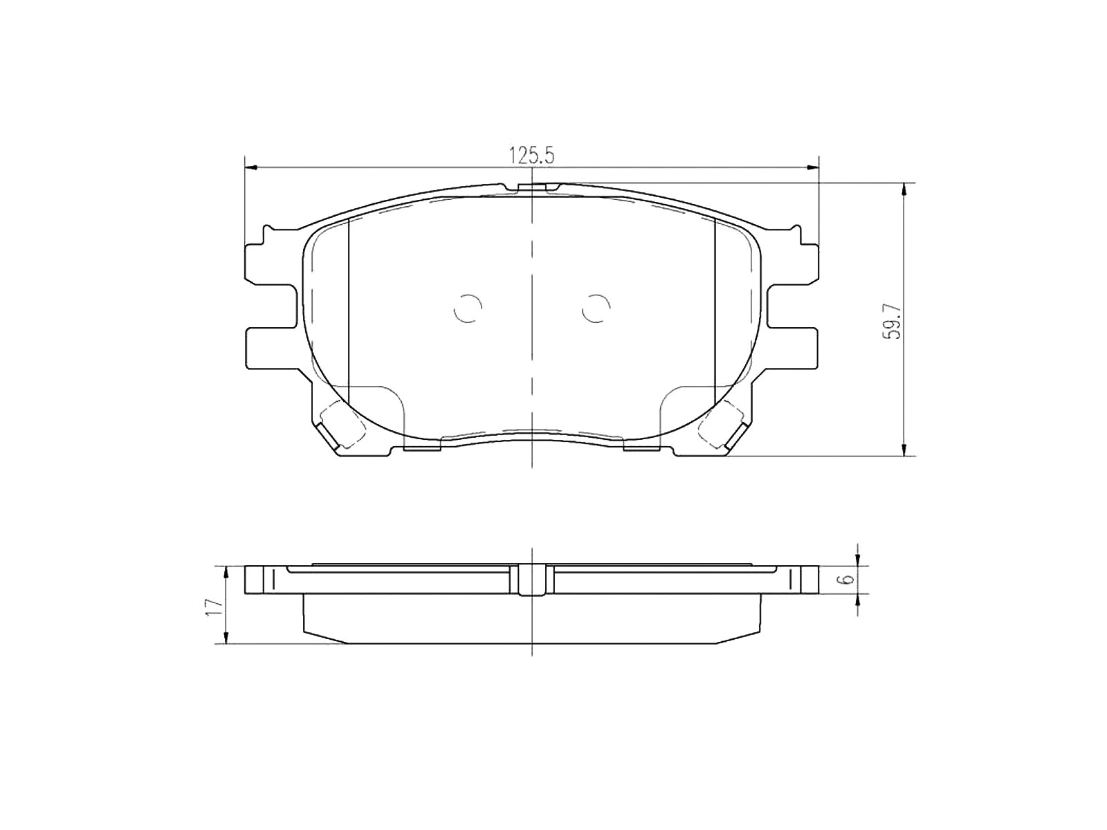 Brake Pad Set, disc brake (AZMT-44-022-1234)