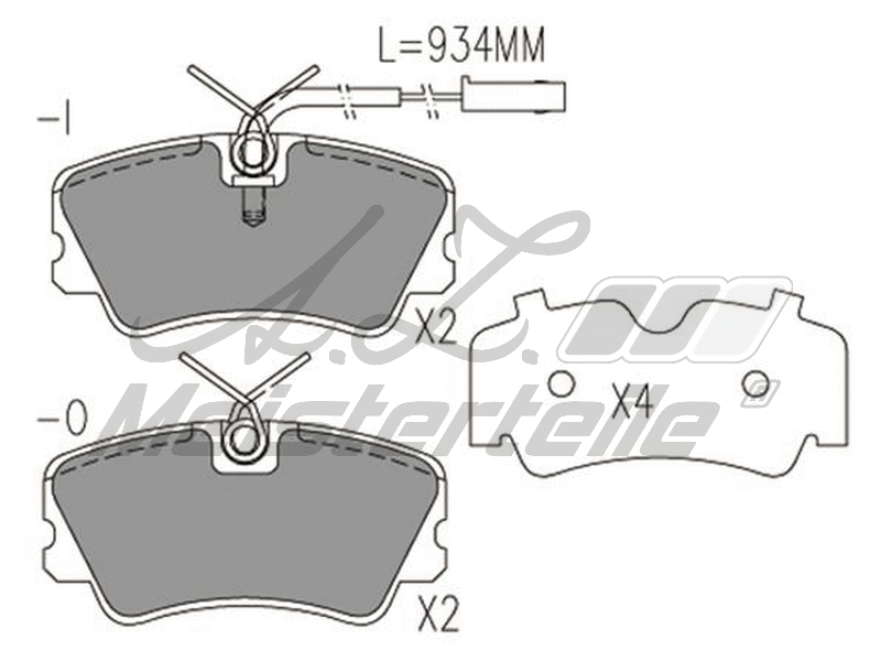 Brake Pad Set, disc brake (AZMT-44-022-2153)