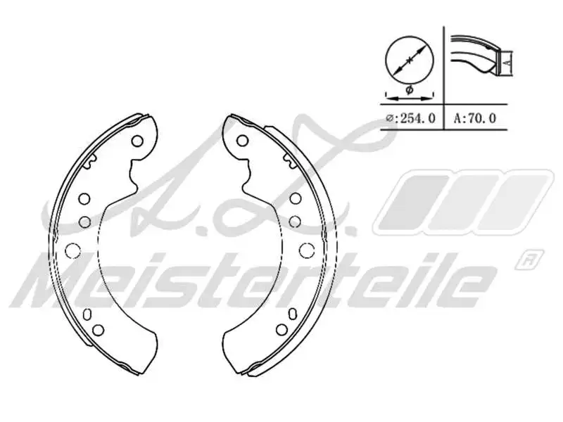 Brake Shoe Set (AZMT-44-026-1447)