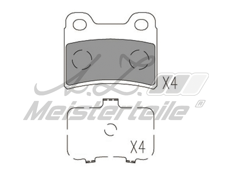 Brake Pad Set, disc brake (AZMT-44-022-2134)