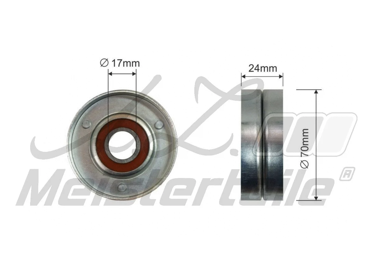 Deflection/Guide Pulley, V-ribbed belt