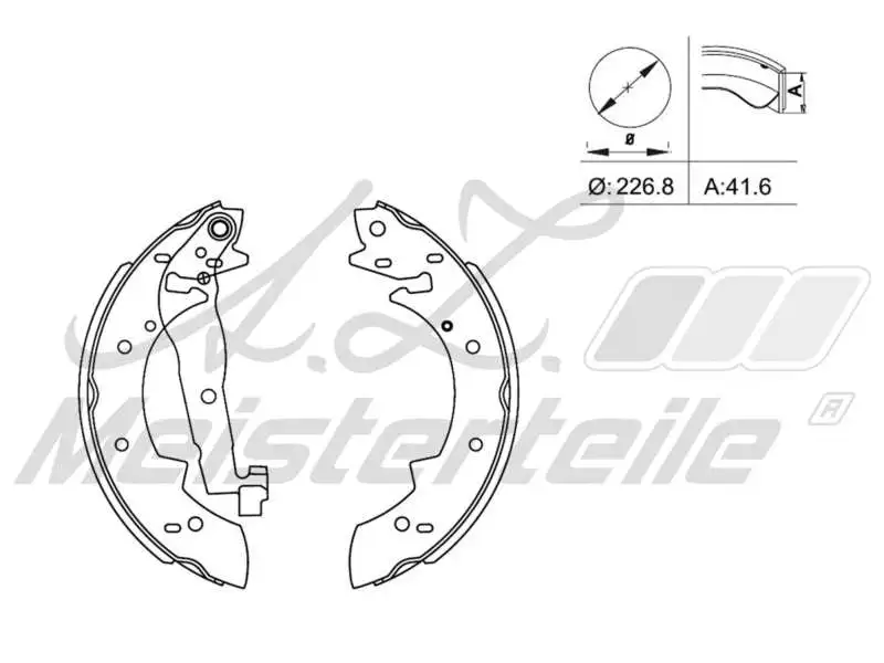 Brake Shoe Set (AZMT-44-026-1177)