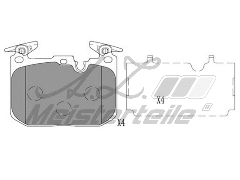 Brake Pad Set, disc brake (AZMT-44-022-2066)