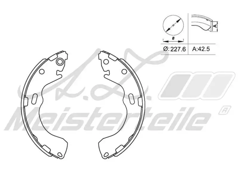 Brake Shoe Set (AZMT-44-026-1450)