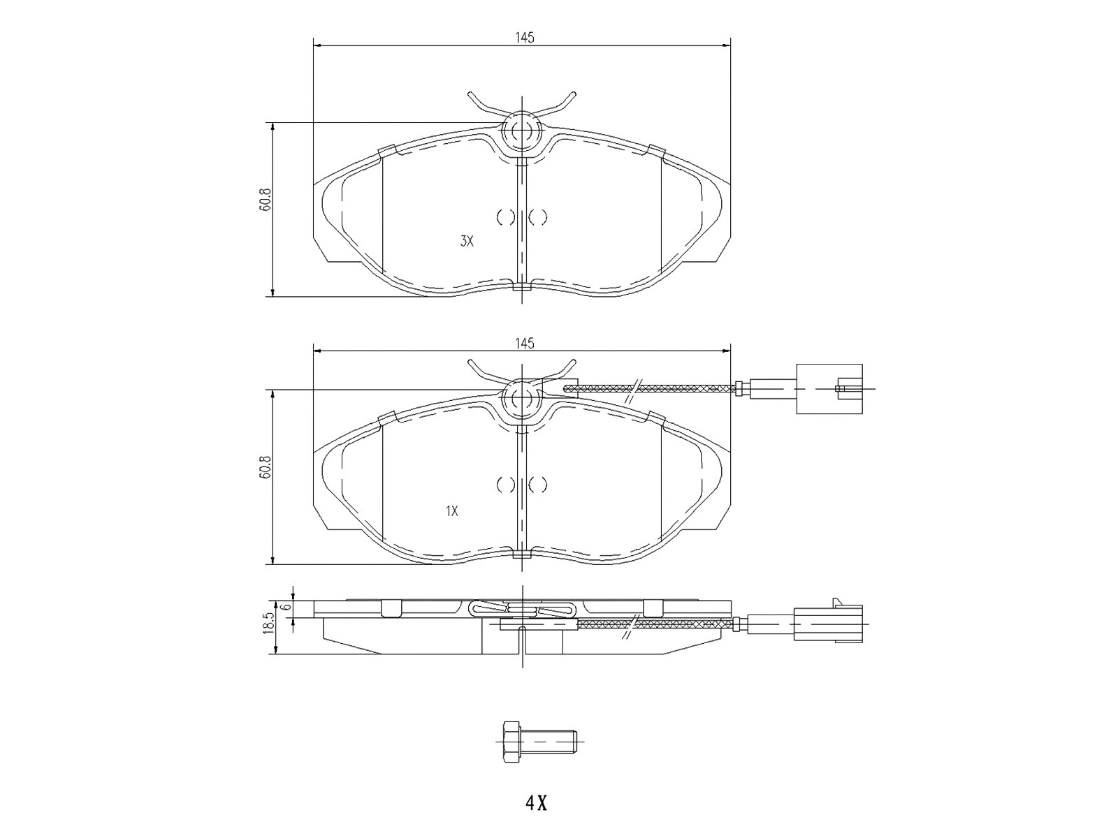 Brake Pad Set, disc brake (AZMT-44-022-1444)