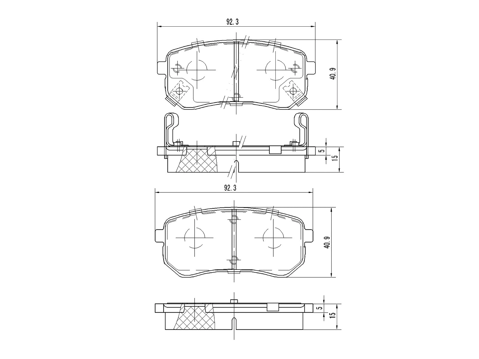 Brake Pad Set, disc brake (AZMT-44-022-1247)