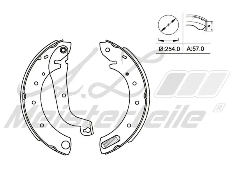 Brake Shoe Set (AZMT-44-026-1111)