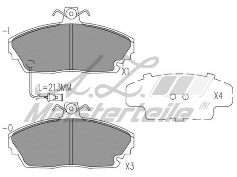 Brake Pad Set, disc brake (AZMT-44-022-1948)