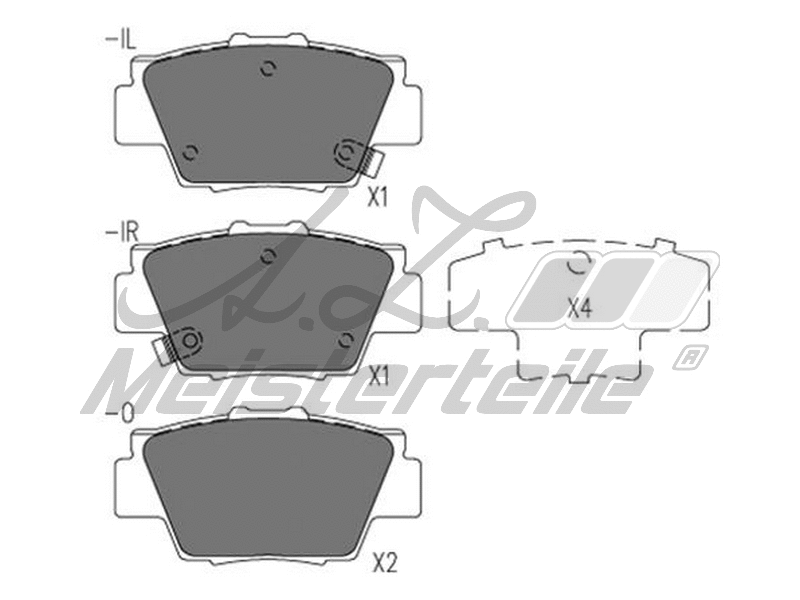 Brake Pad Set, disc brake (AZMT-44-022-2250)
