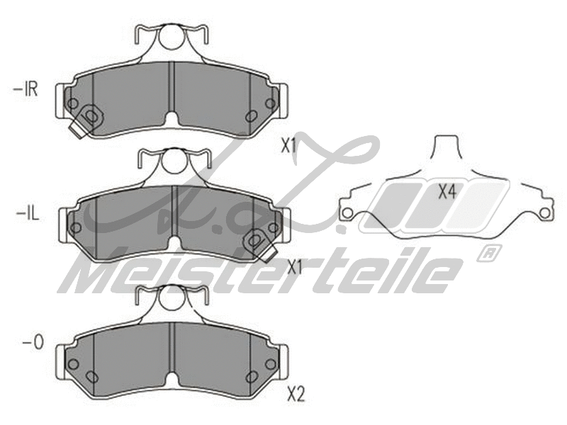 Brake Pad Set, disc brake (AZMT-44-022-2509)