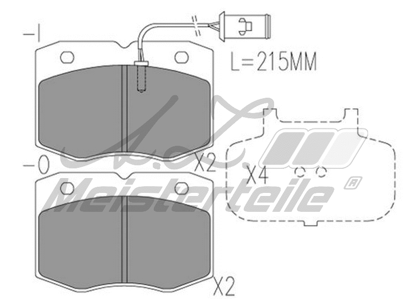 Brake Pad Set, disc brake (AZMT-44-022-1685)