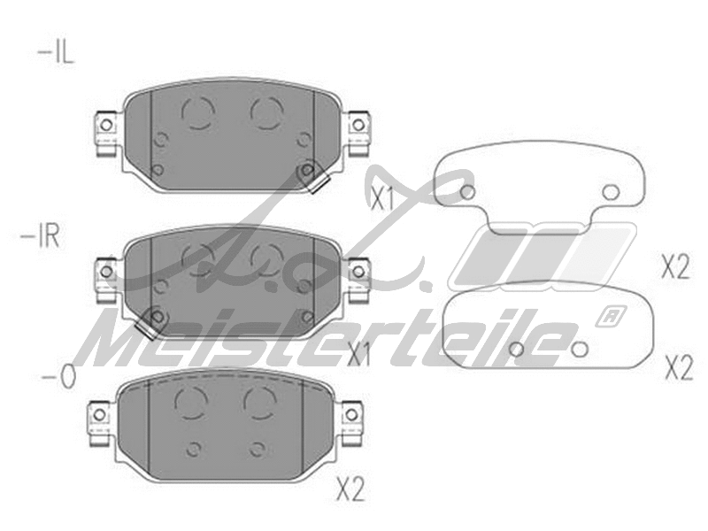 Brake Pad Set, disc brake (AZMT-44-022-1987)