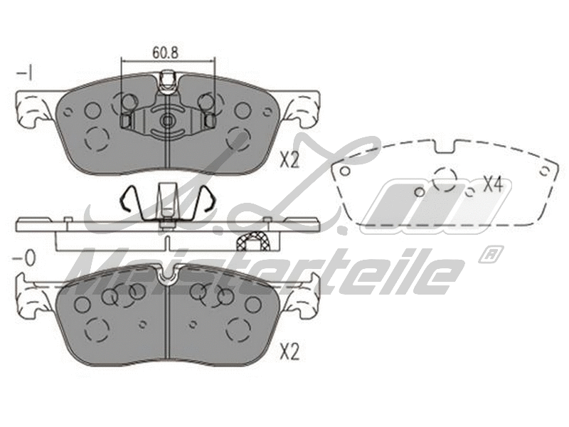 Brake Pad Set, disc brake (AZMT-44-022-2000)