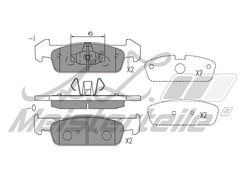 Brake Pad Set, disc brake (AZMT-42-061-1064)