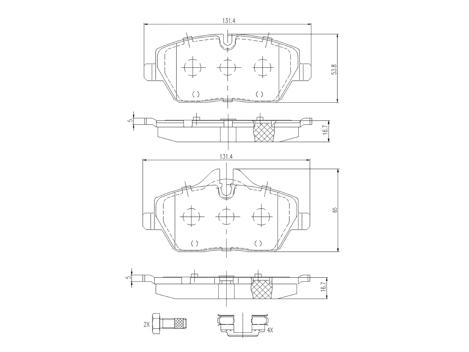 Brake Pad Set, disc brake (AZMT-44-022-1207)