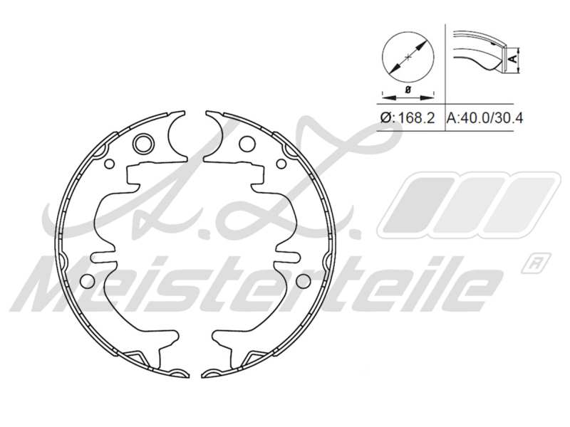 Brake Shoe Set (AZMT-44-026-1272)