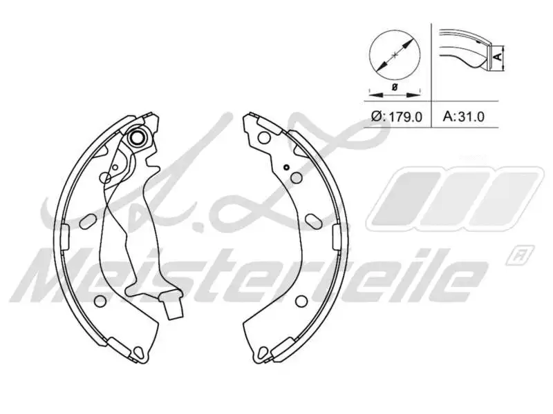 Brake Shoe Set (AZMT-44-026-1273)