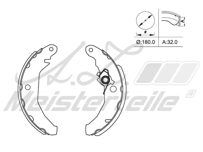 Brake Shoe Set (AZMT-44-026-1279)