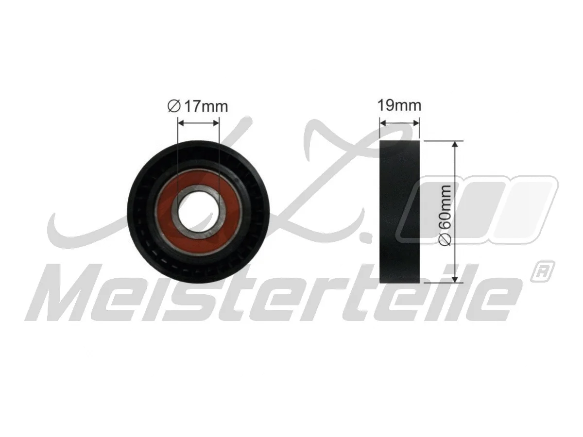 Deflection/Guide Pulley, V-ribbed belt