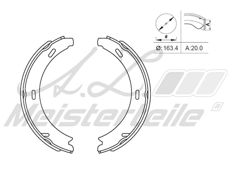 Brake Shoe Set (AZMT-44-026-1017)
