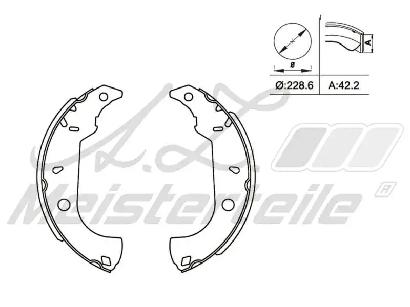 Brake Shoe Set (AZMT-44-026-1231)