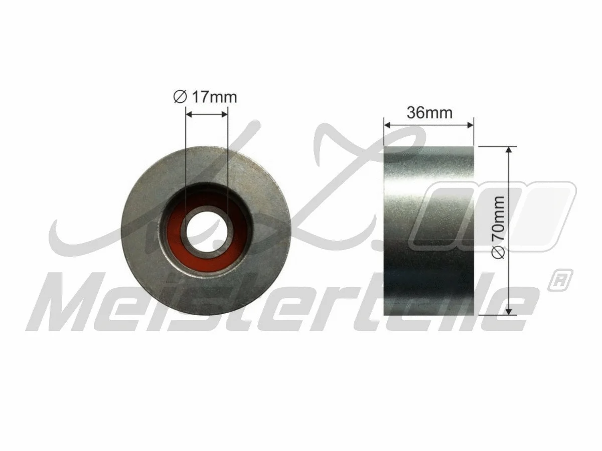 Deflection/Guide Pulley, V-ribbed belt