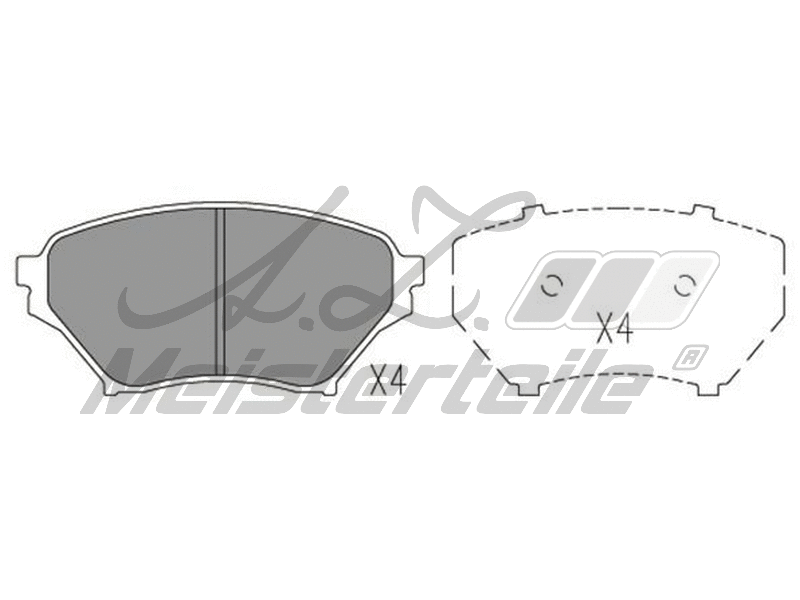 Brake Pad Set, disc brake (AZMT-44-022-1735)