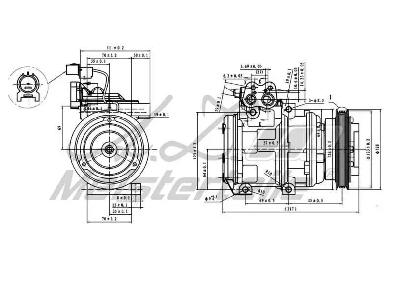 Compressor, air conditioning (AZMT-45-041-1082)