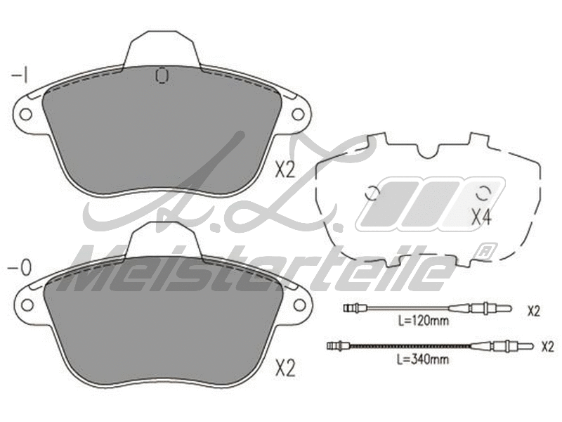 Brake Pad Set, disc brake (AZMT-44-022-1785)