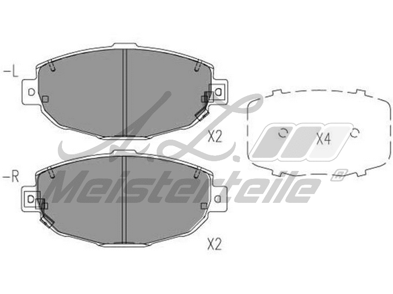 Brake Pad Set, disc brake (AZMT-44-022-1975)