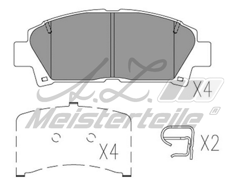 Brake Pad Set, disc brake (AZMT-44-022-1572)
