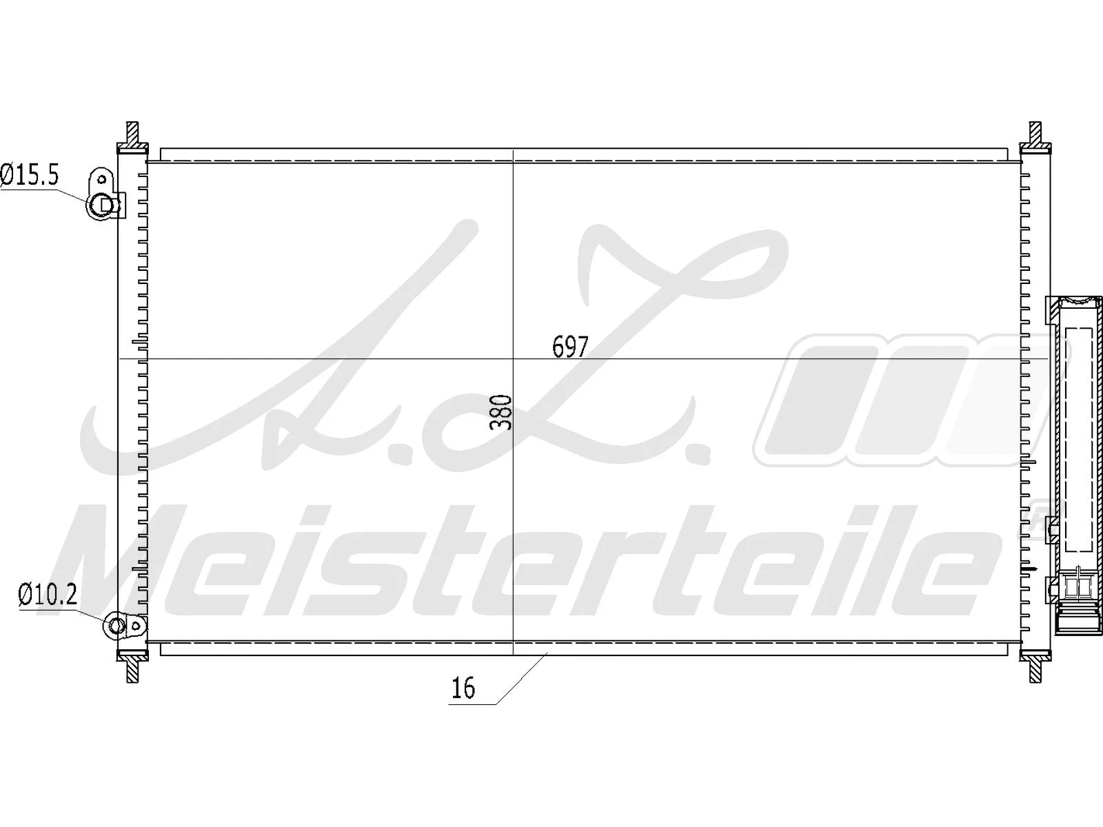 Condenser, air conditioning (AZMT-45-030-1019)