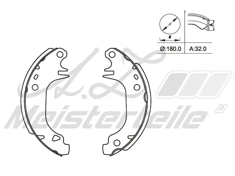 Brake Shoe Set (AZMT-44-026-1067)